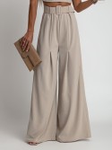 2-piece set, wide pants and beige blouse AZRHP3868